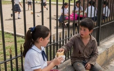 A homeless child stood all….