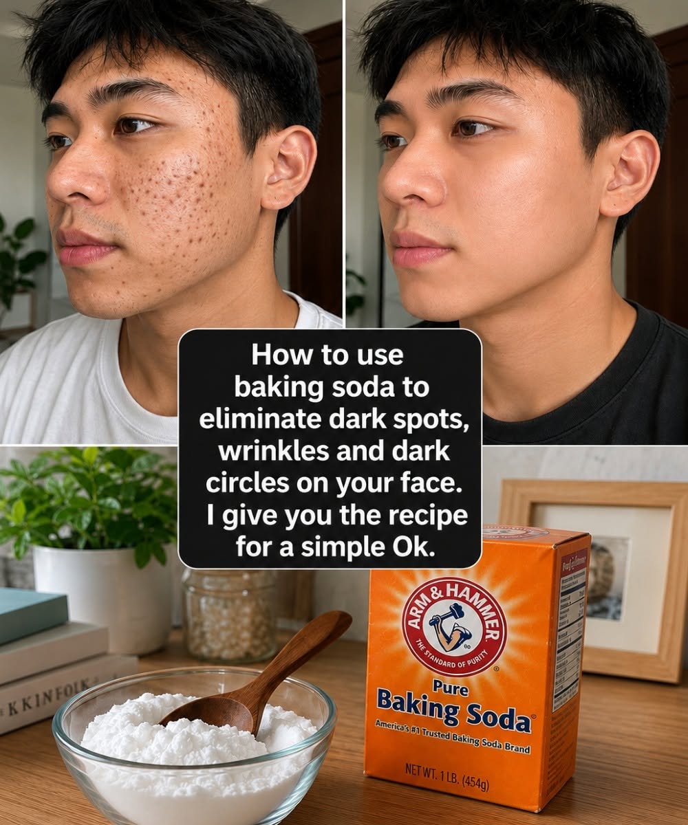 How to use baking soda to remove dark spots, wrinkles and dark circles from your face.