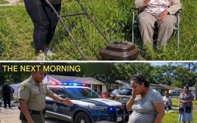 I mowed the lawn for the 82-year-old widow next door. The next morning, a sheriff woke me up with a request that made my blood run cold.